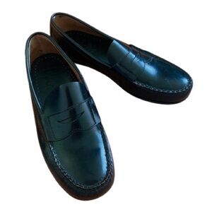 Brooks Brothers Boys Black Leather Penny Loafers